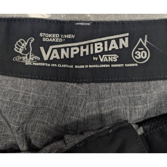 Vans f Hybrid Shorts Mens Size 30 Gray Stretch Boardwalk Dry Quickly - Picture 4 of 10